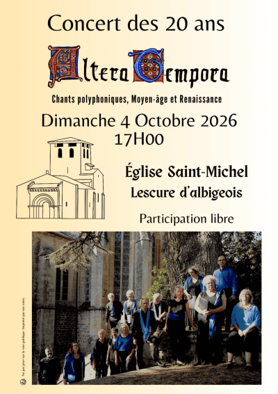 Concert: L’ensemble vocal Altera Tempora fête ses 20 ans