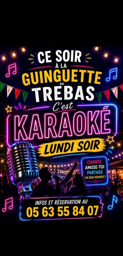 Karaoké à la Guinguette de Trébas
