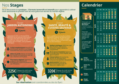 Stage beauté et cuisine sauvage