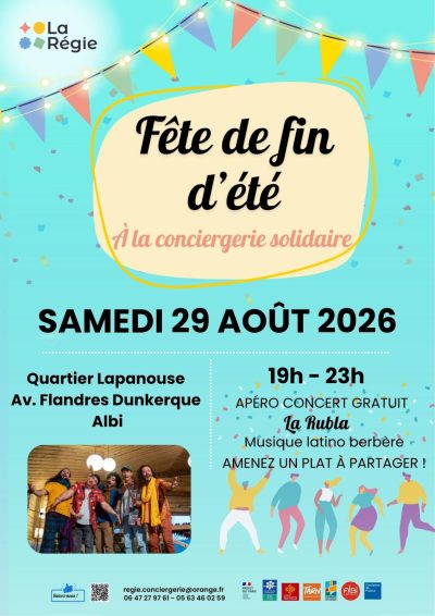 Apéro concert gratuit / Fête de fin d’été à la conciergerie solidaire