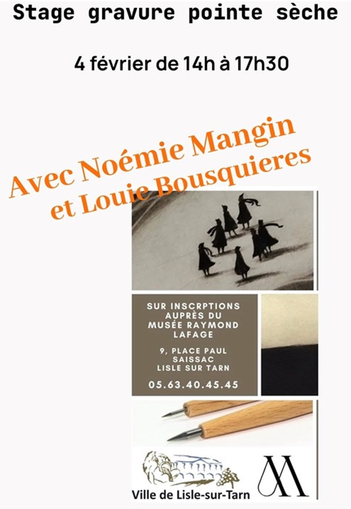 Cours mensuel de gravure au musée Raymond Lafage Du 5 mai au 7 juil 2024