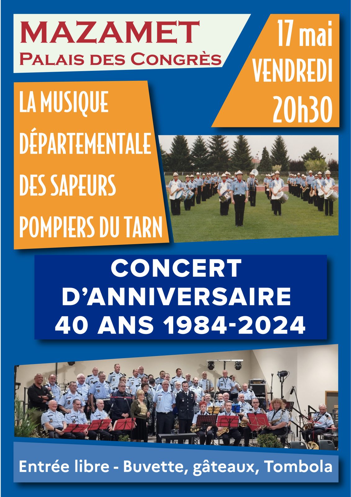 Concert de la Musique Départementale des Sapeurs Pompiers... Le 17 mai 2024