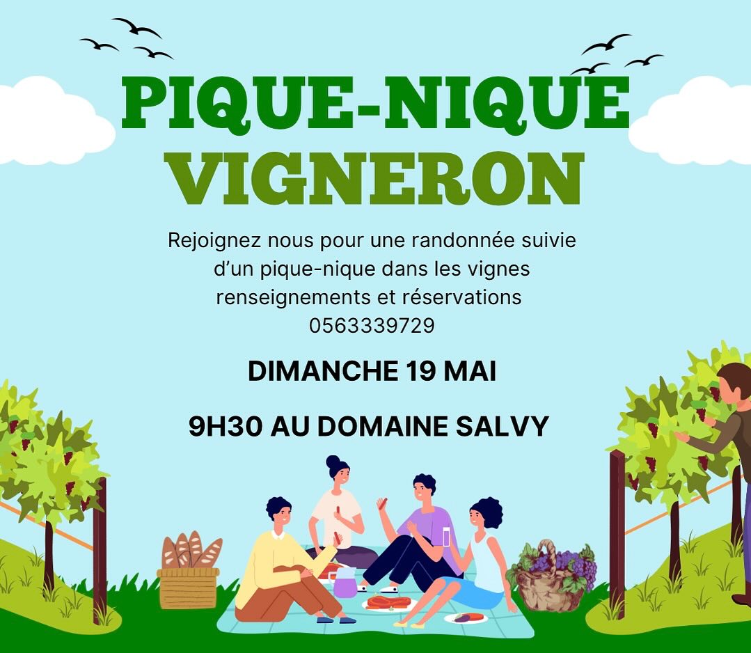 Pique-nique chez le vigneron Indépendants - Domaine Salvy Le 19 mai 2024