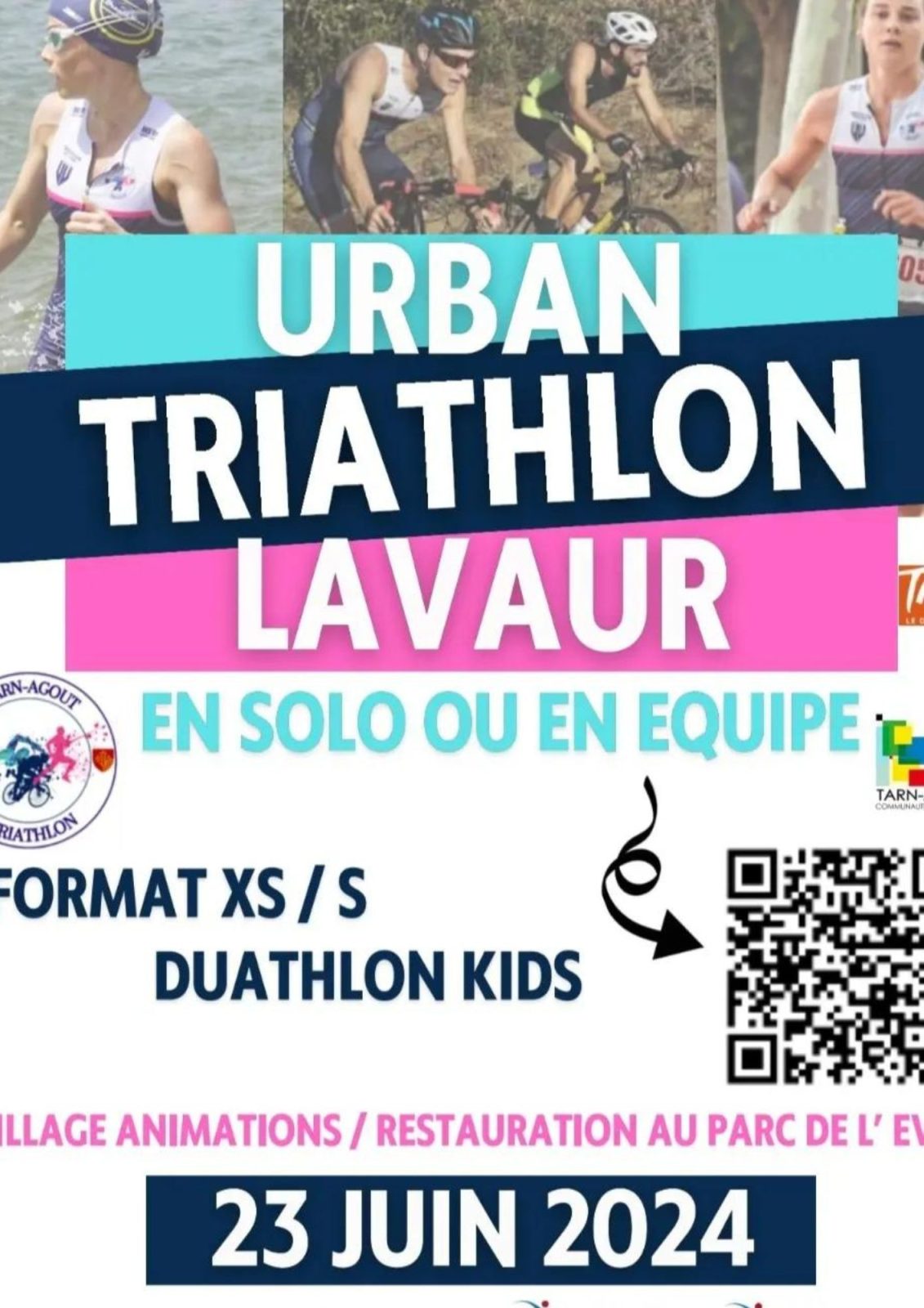 Urban triathlon Le 23 juin 2024