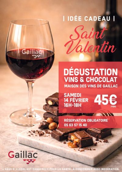 Dégustation vins et chocolats spécial Saint-Valentin – « Les Instants C&H »