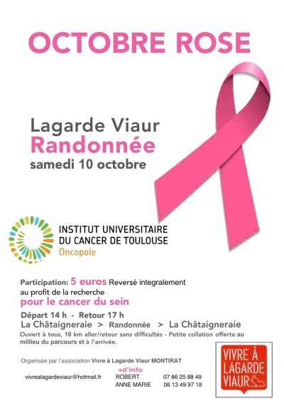 Randonnée Octobre rose de Lagarde Viaur