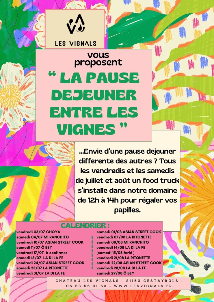 Food truck estival : Pause déjeuner entre les vignes