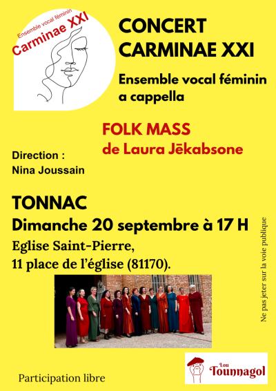 Carminae XXI, chœur féminin en concert