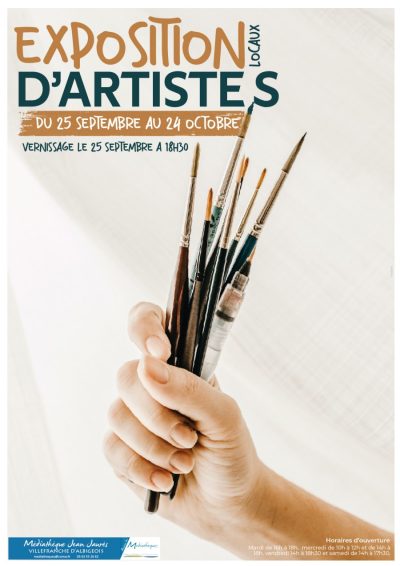 Exposition d&rsquo;artistes locaux à la médiathèque