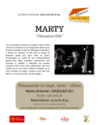 Concert — Marty « Chansons folk »