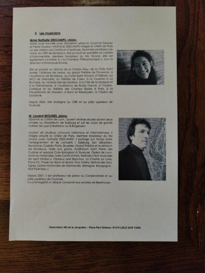 Concert classique – Violon & piano